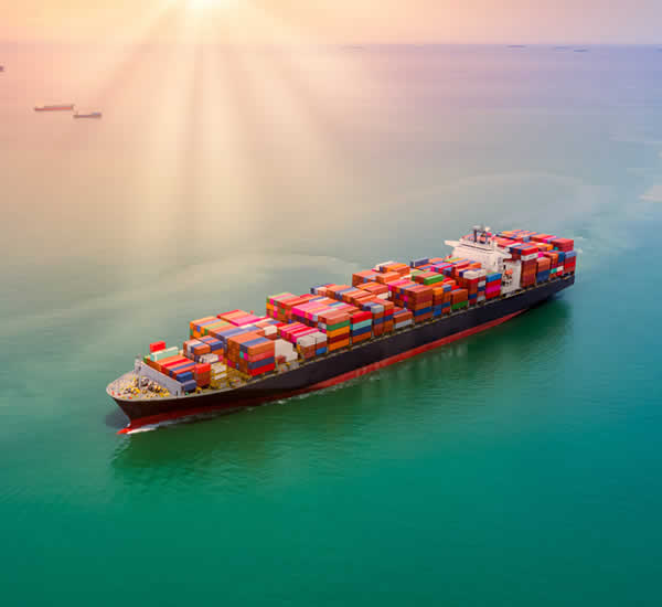 Logistics freight companies cross the logistics and enterprise employees go in both directions