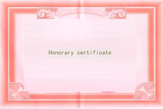 Certificate of Honor III