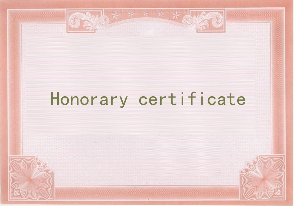 Certificate of honor seven